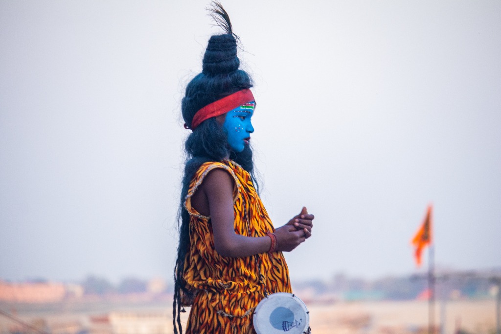 Child dressed in Shiva costume